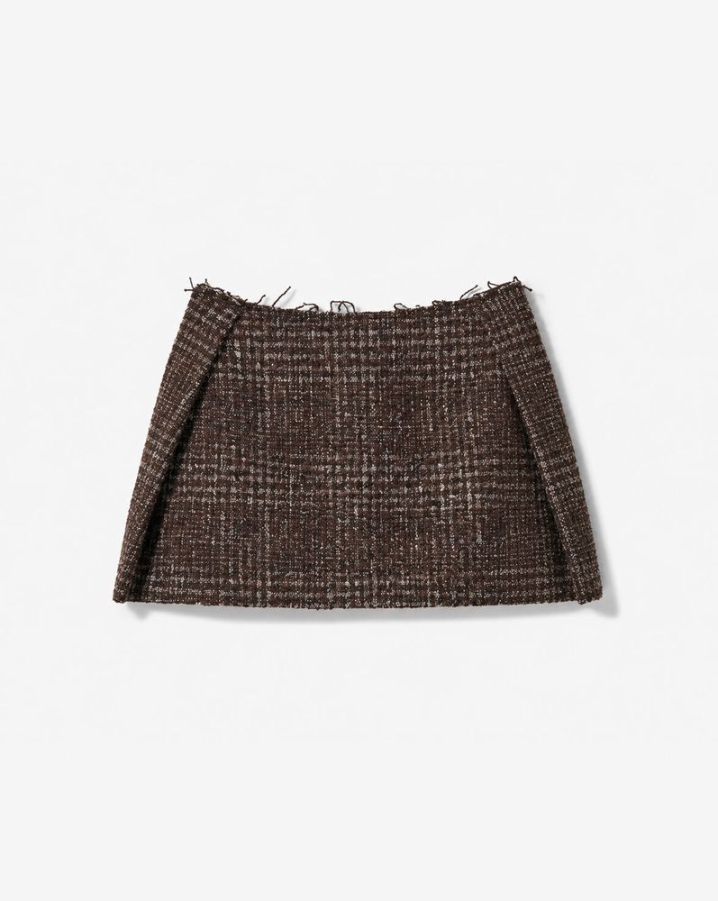 Iro Textured Tweed Skirt — Brown by Iro