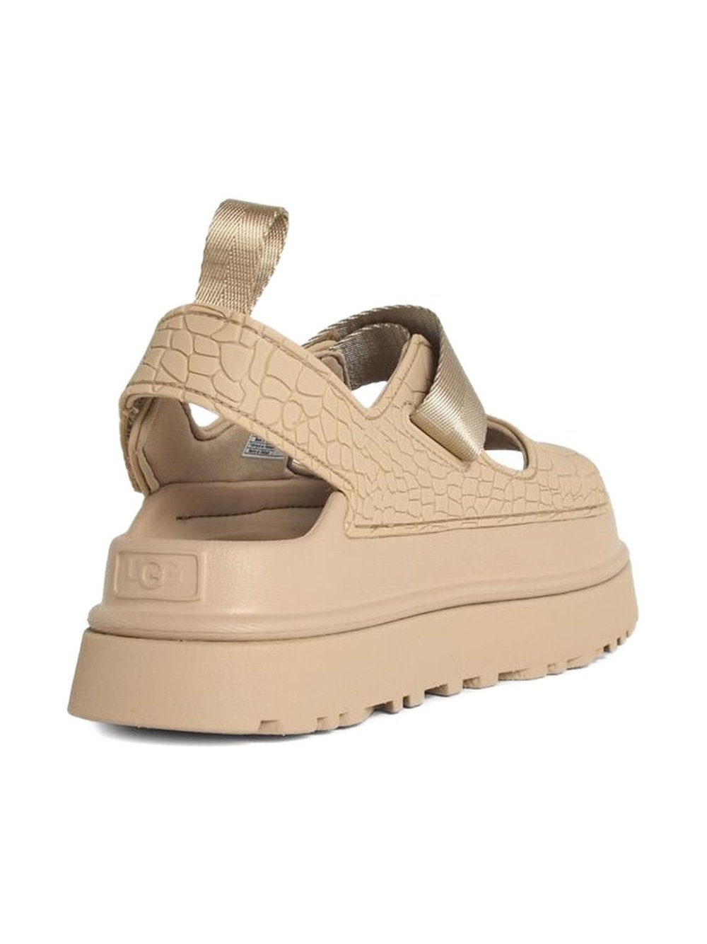 Ugg Embossed Calfskin Sandals — Beige, view 2