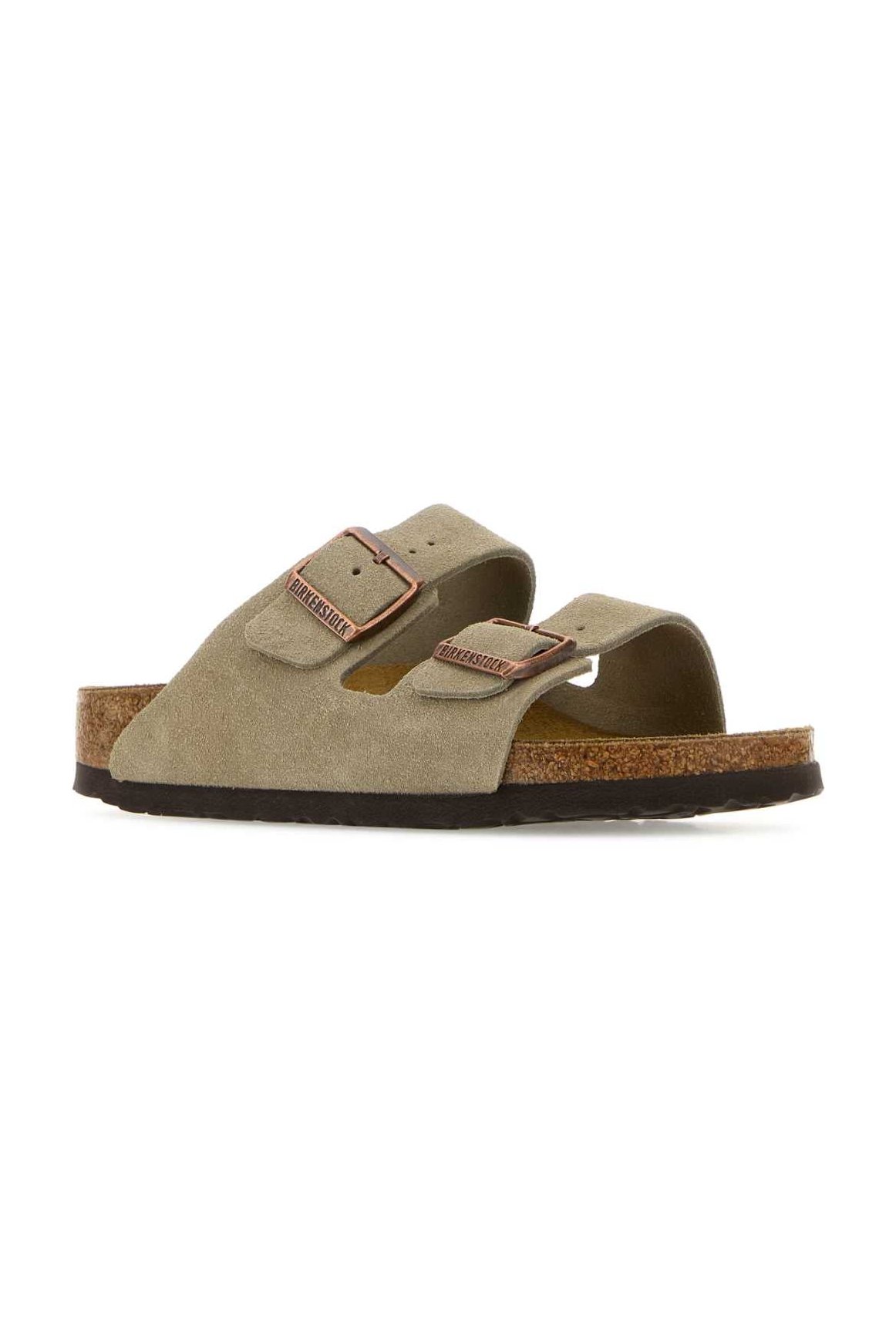 Birkenstock Suede Slippers — Beige, view 2