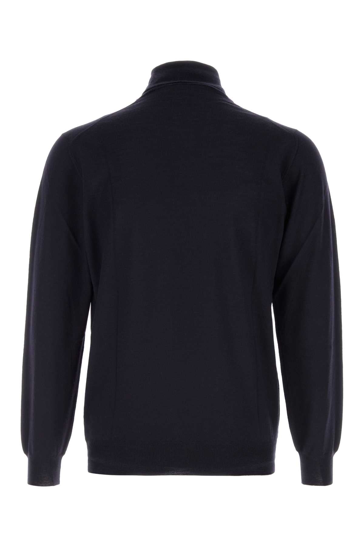 Fedeli Derby Sweater — Navy, view 2