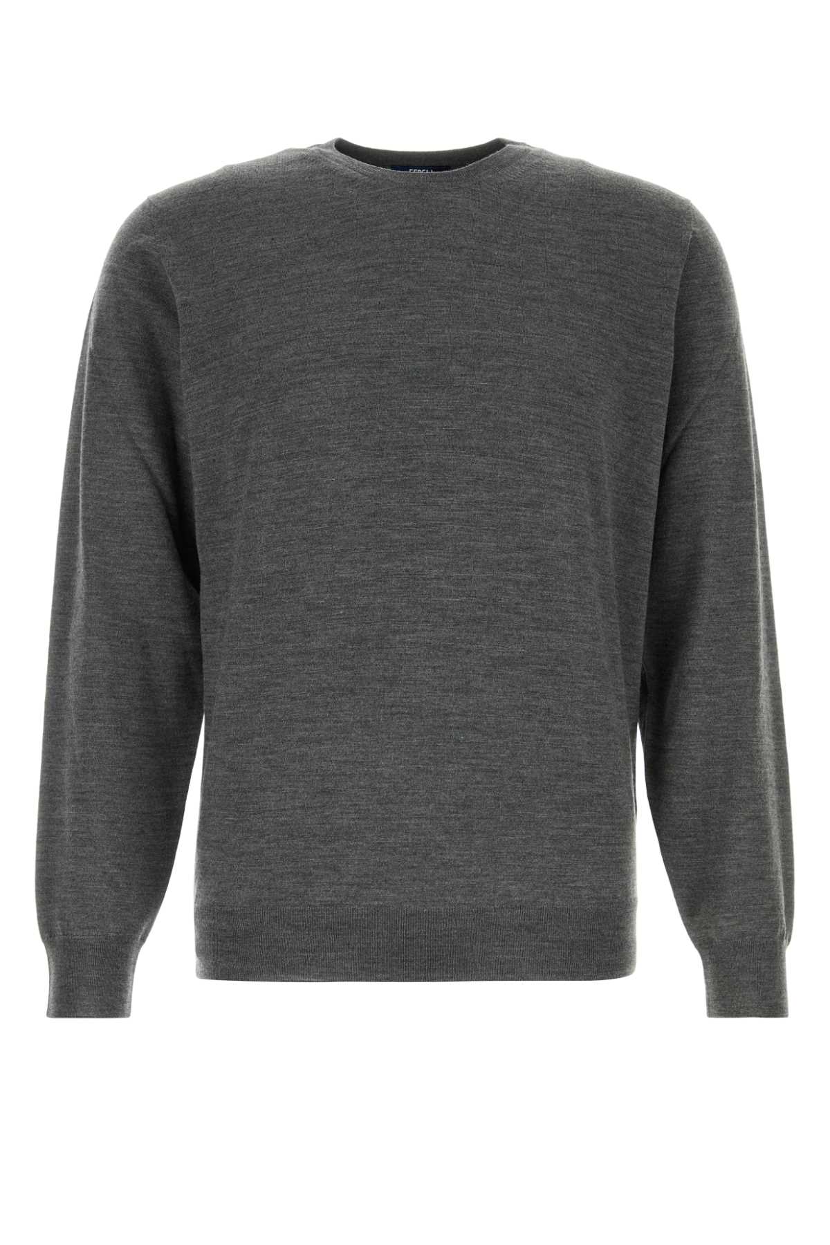 Fedeli Virgin Wool Sweater — Gray by Fedeli