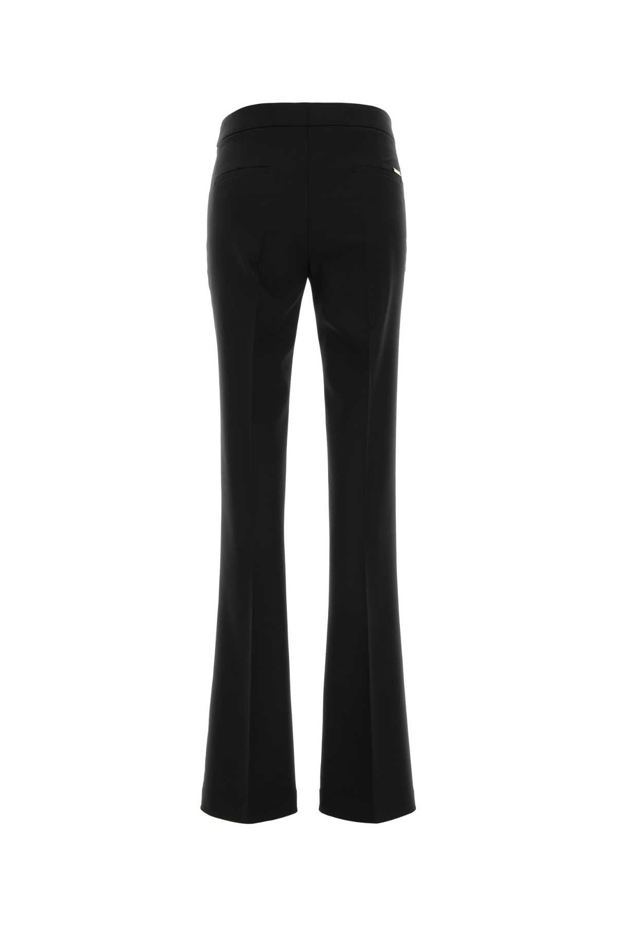 Blumarine Stretch Gabardine Trousers — Black, view 2