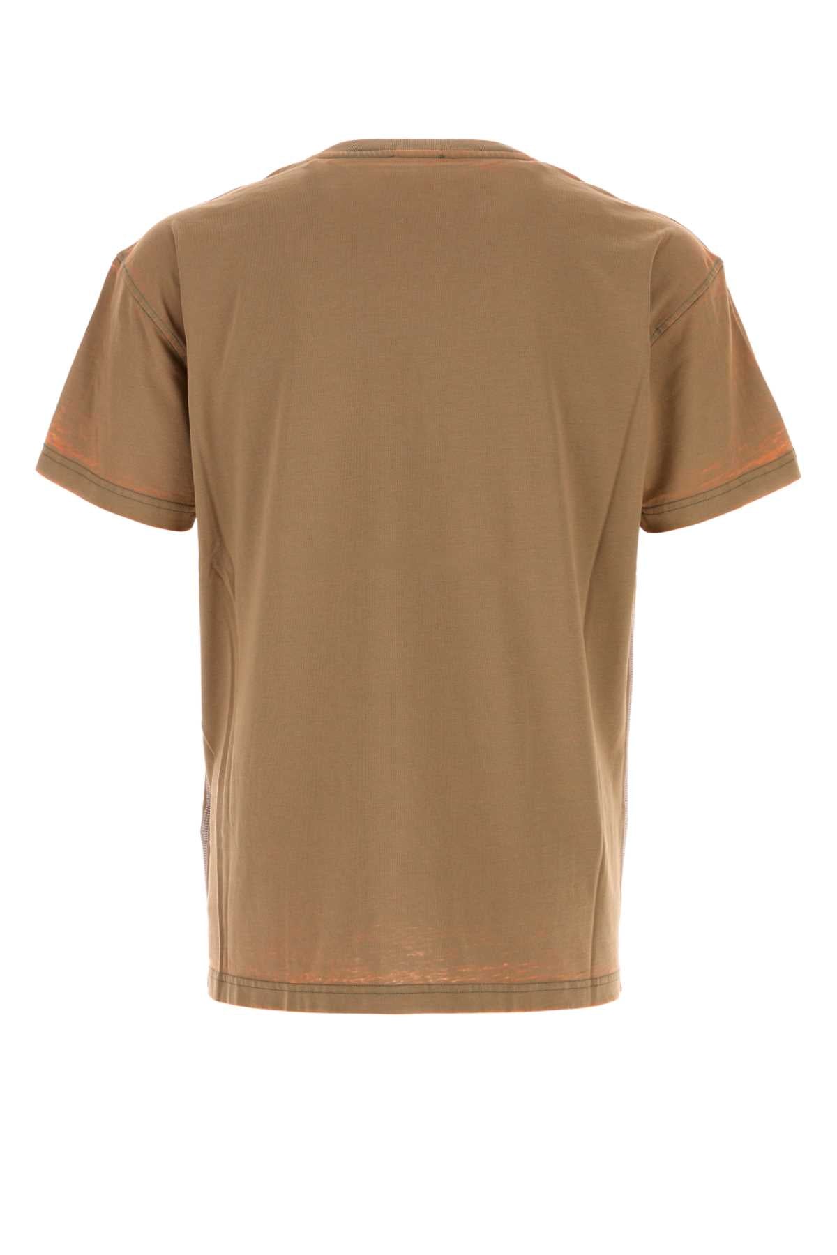 Diesel Cotton-Blend T-Shirt — Brown, view 2