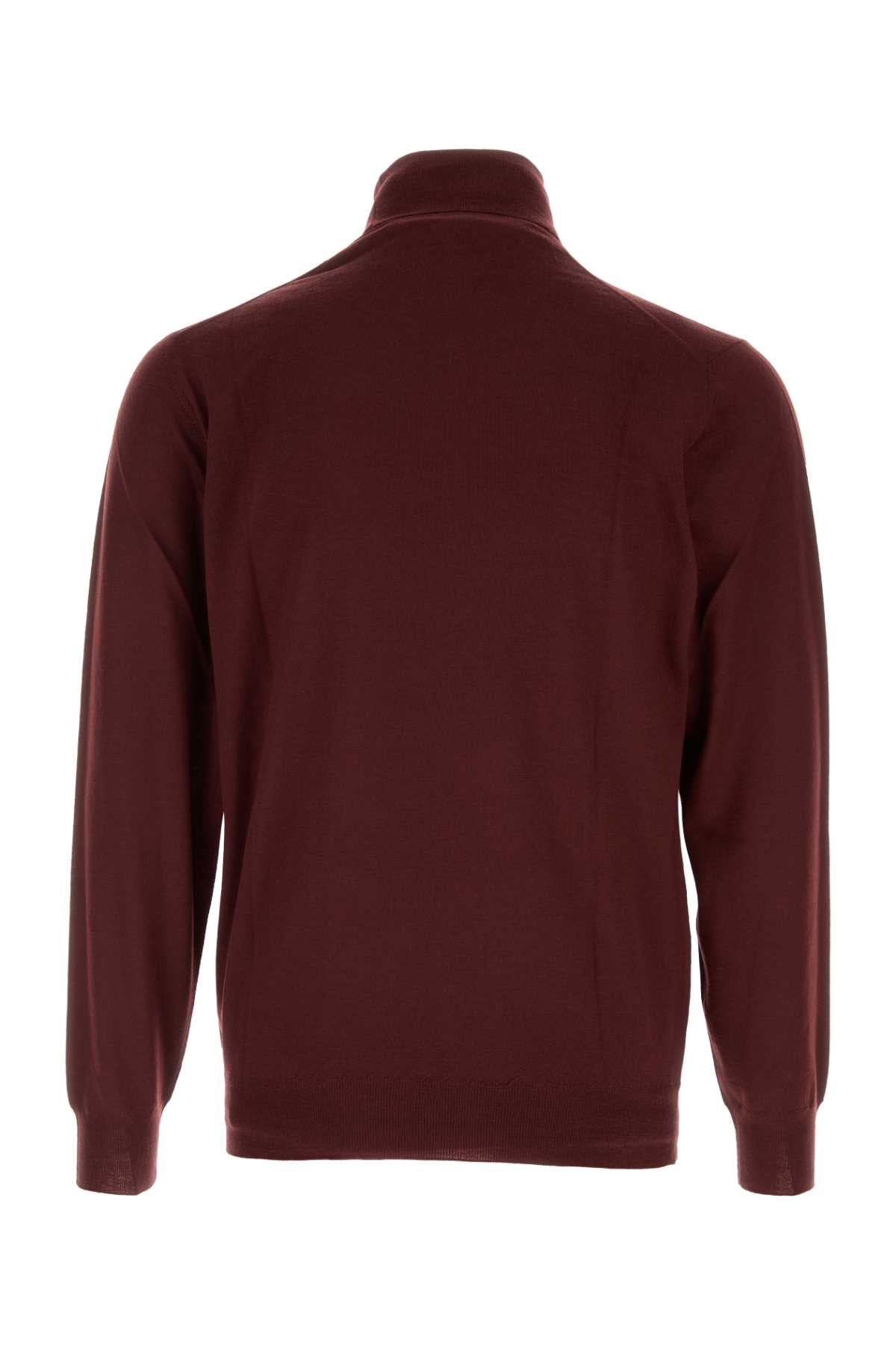 Fedeli Sweater — Burgundy, view 2