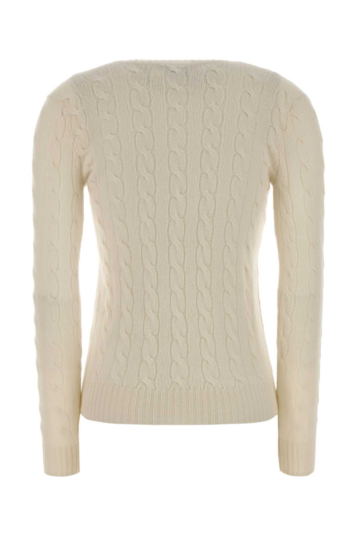 Polo Ralph Lauren Cable-Knit Wool Blend Sweater — Cream - S, view 2