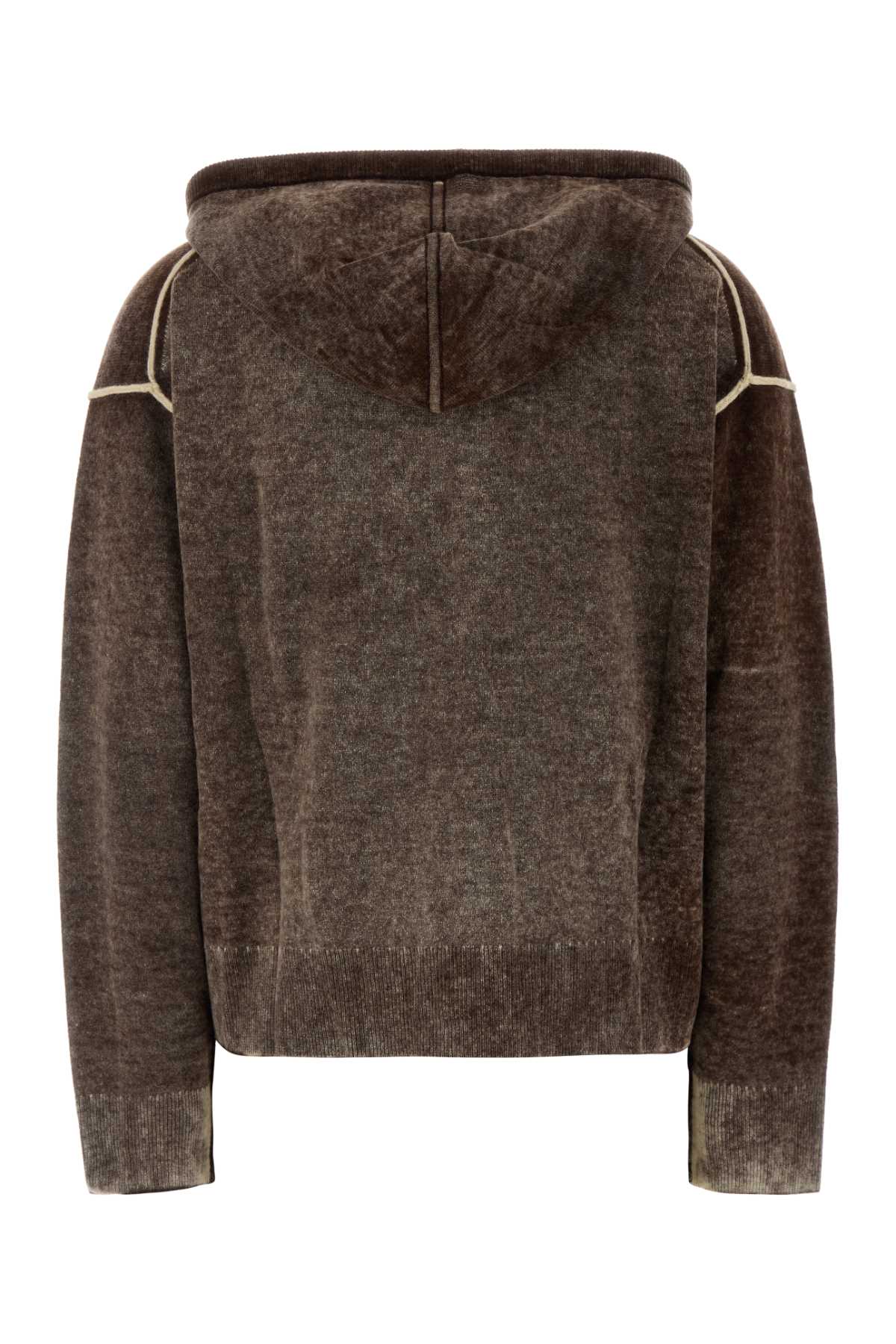 Diesel M-HERMINE Sweatshirt — Brown, view 2