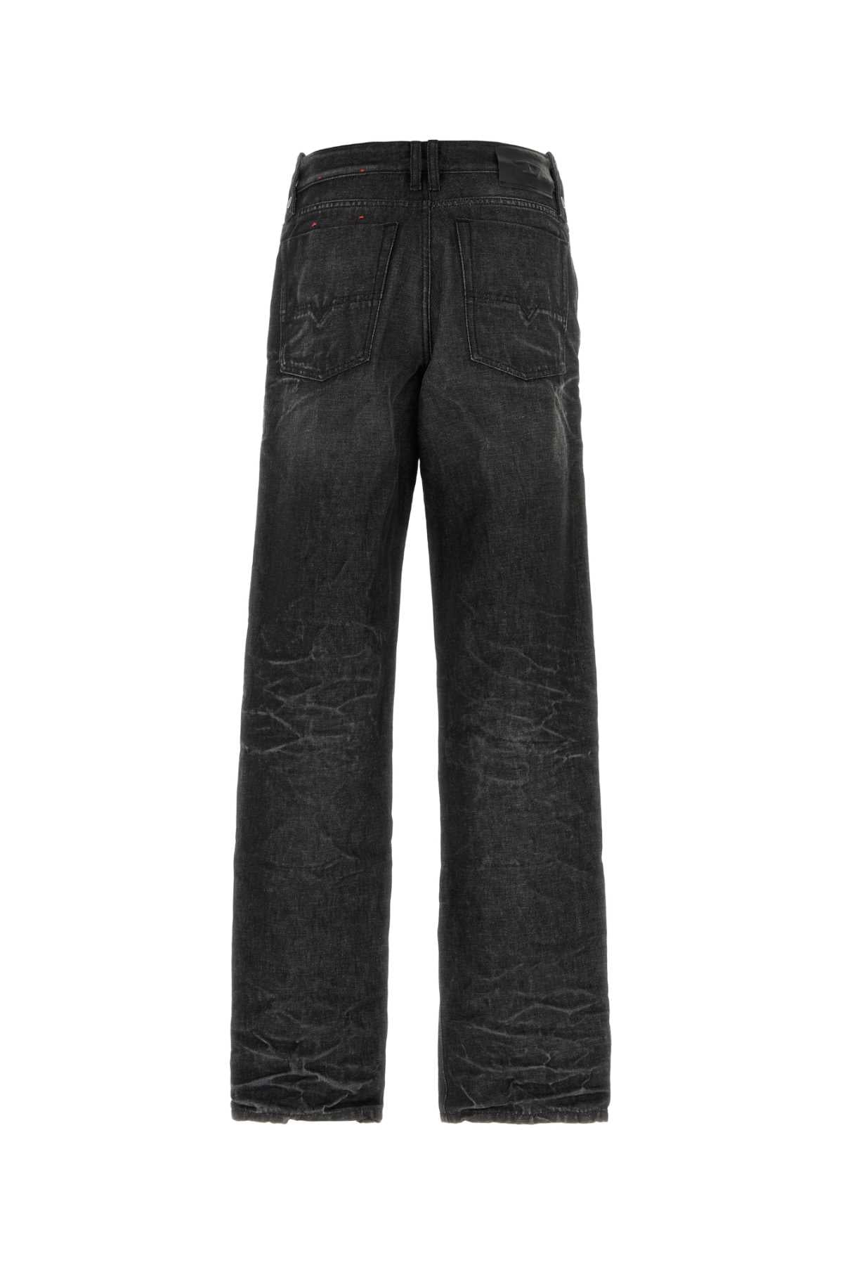 Diesel Straight-Leg Denim Jeans — Black, view 2