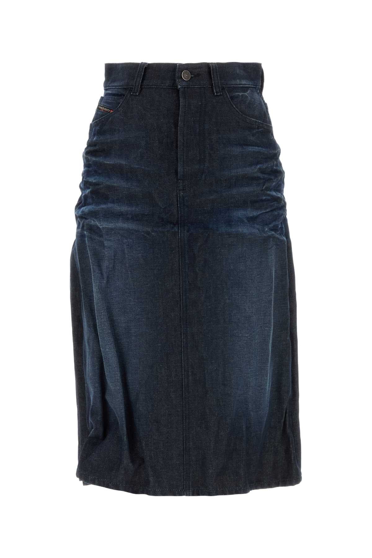 Diesel Dark-Wash Denim Skirt — Navy by Diesel