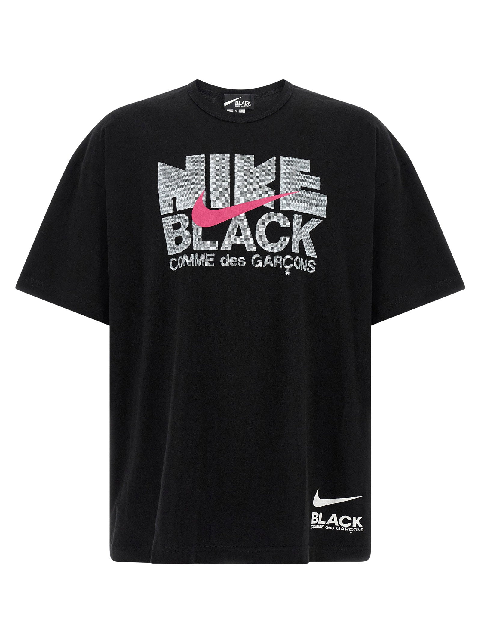 Comme Des Garcons Black Logo-Print Collaborative T-Shirt — Black by Comme Des Garcons Black