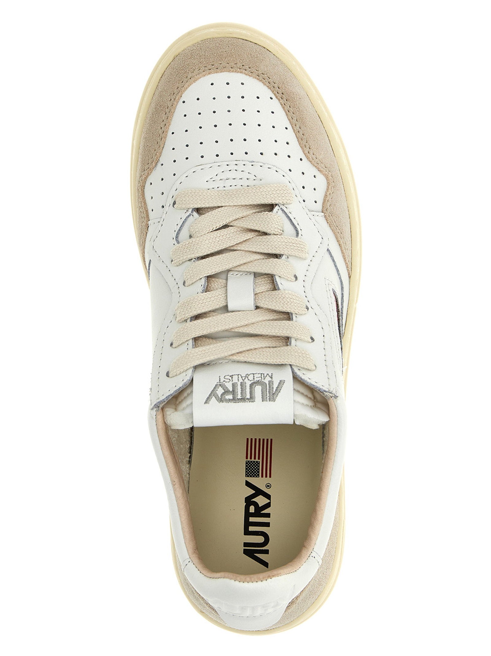 Autry Medalist Low Sneaker — Cream, view 4