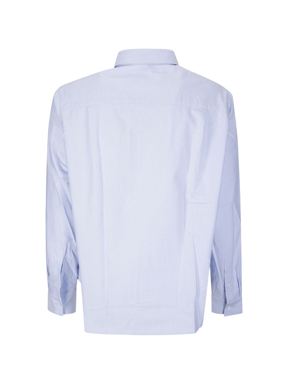 Maison Kitsuné Embroidered Fox Logo Shirt — Light Blue, view 3