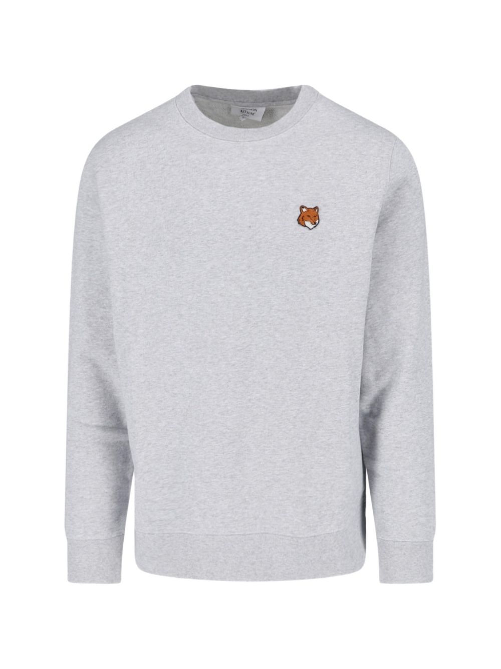Maison Kitsuné Fox Head Embroidered Sweatshirt — Grey by Maison Kitsune