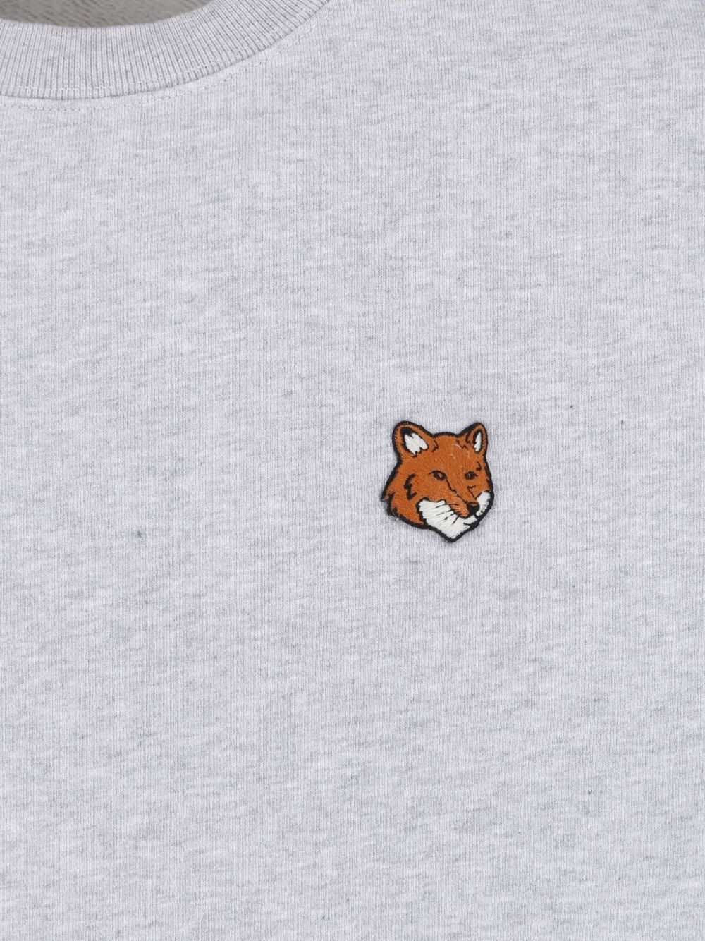 Maison Kitsuné Fox Head Embroidered Sweatshirt — Grey, view 2