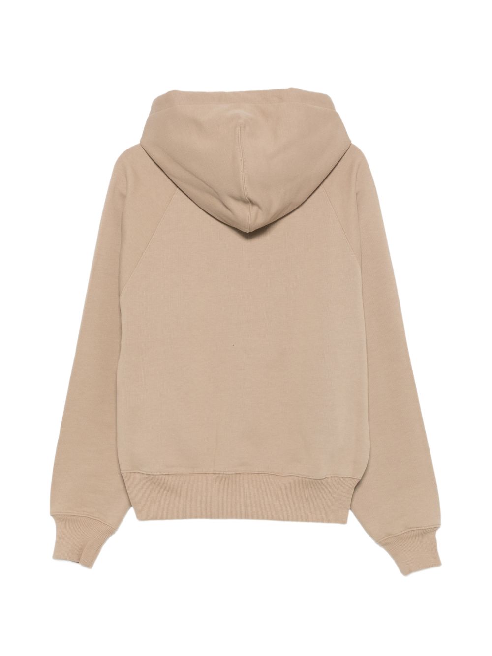 Ami Paris Ami de Coeur Embroidered Cotton Hoodie — Beige, view 2