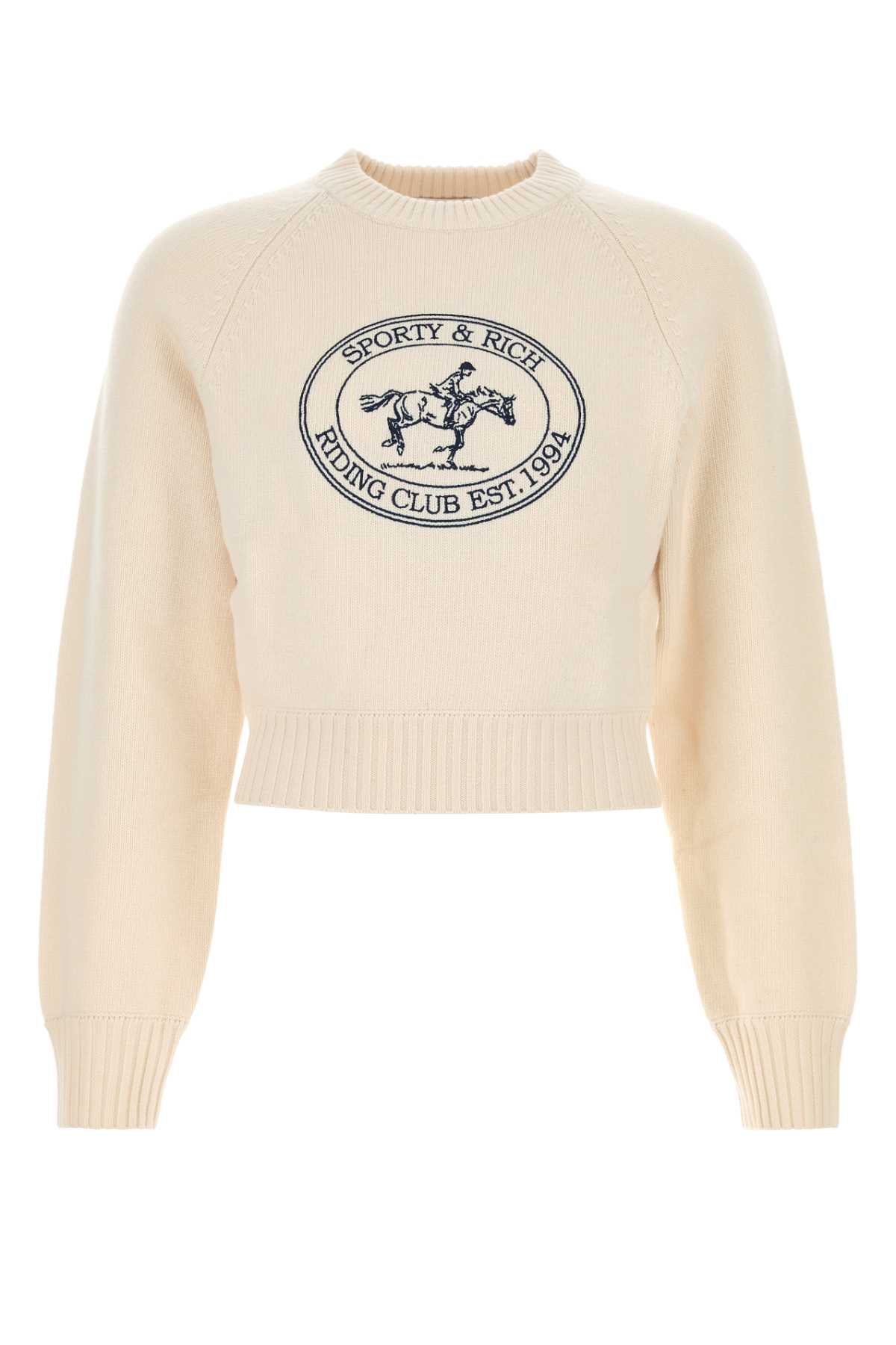 Sporty & Rich Club Sweater — Cream by Sporty & Rich
