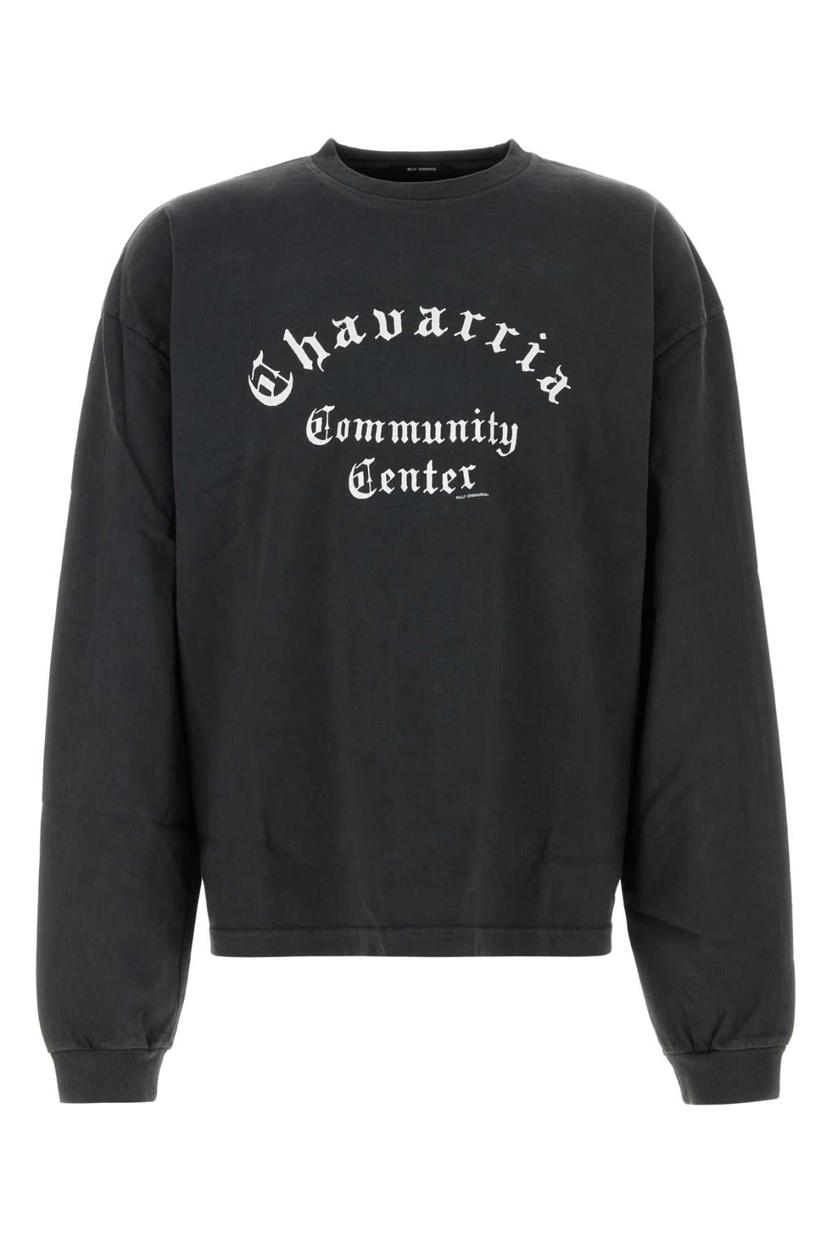 Willy Chavarria Center T-Shirt — Black by Willy Chavarria