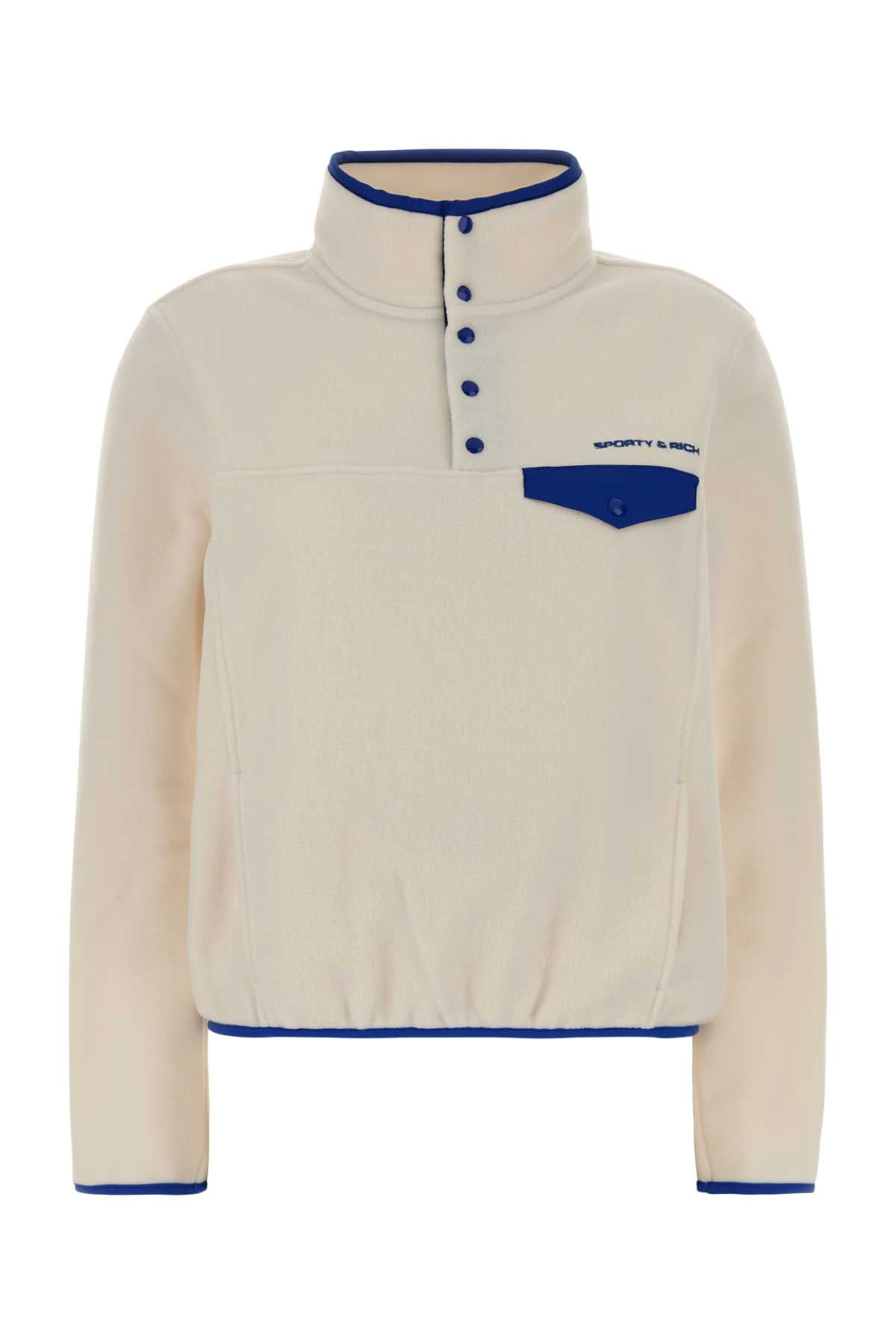 Sporty & Rich Logo Sweatshirt — Beige - M by Sporty & Rich