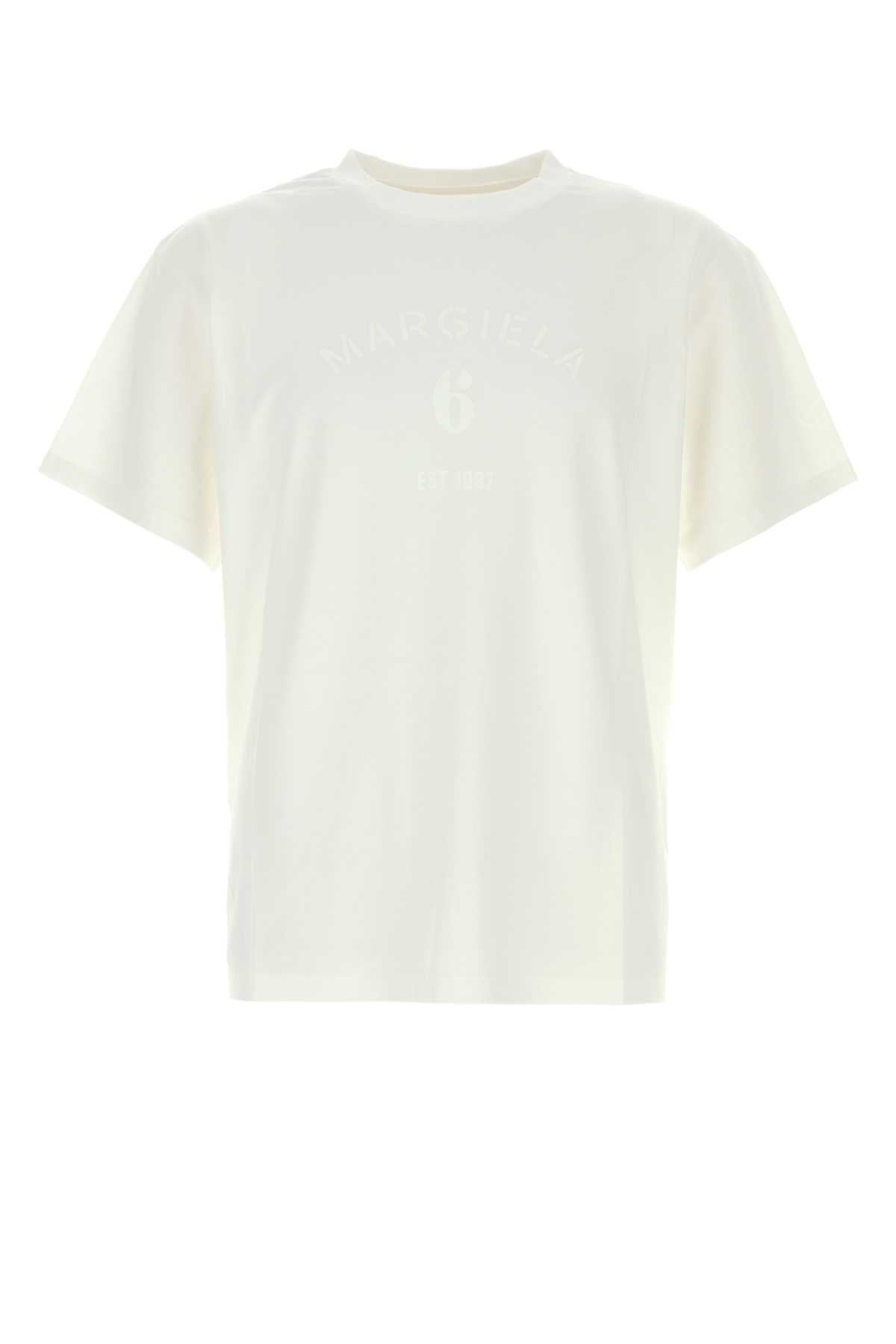 MM6 Maison Margiela Cotton T-Shirt — White by MM6 Maison Margiela