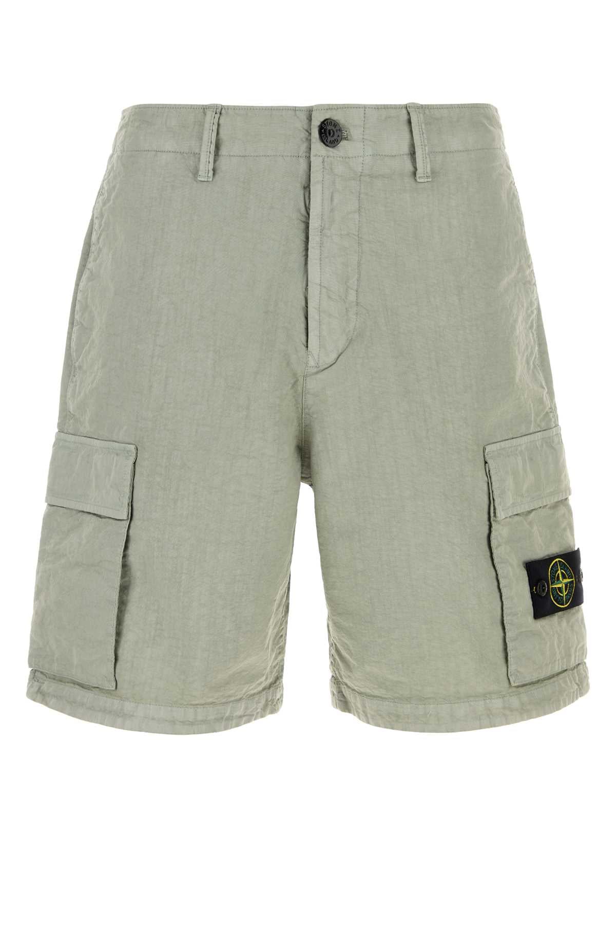 Stone Island Nylon Cargo Bermuda Shorts — Green by Stone Island