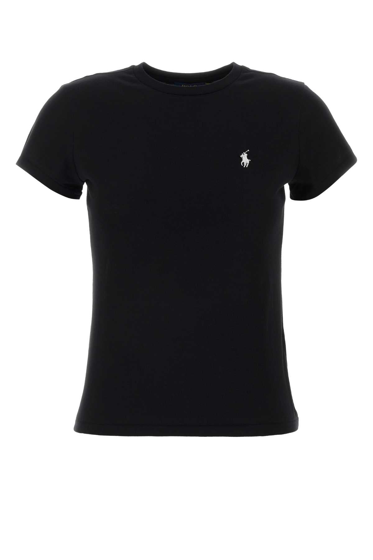 Polo Ralph Lauren Logo-Embroidered Cotton T-Shirt — Black by Polo Ralph Lauren