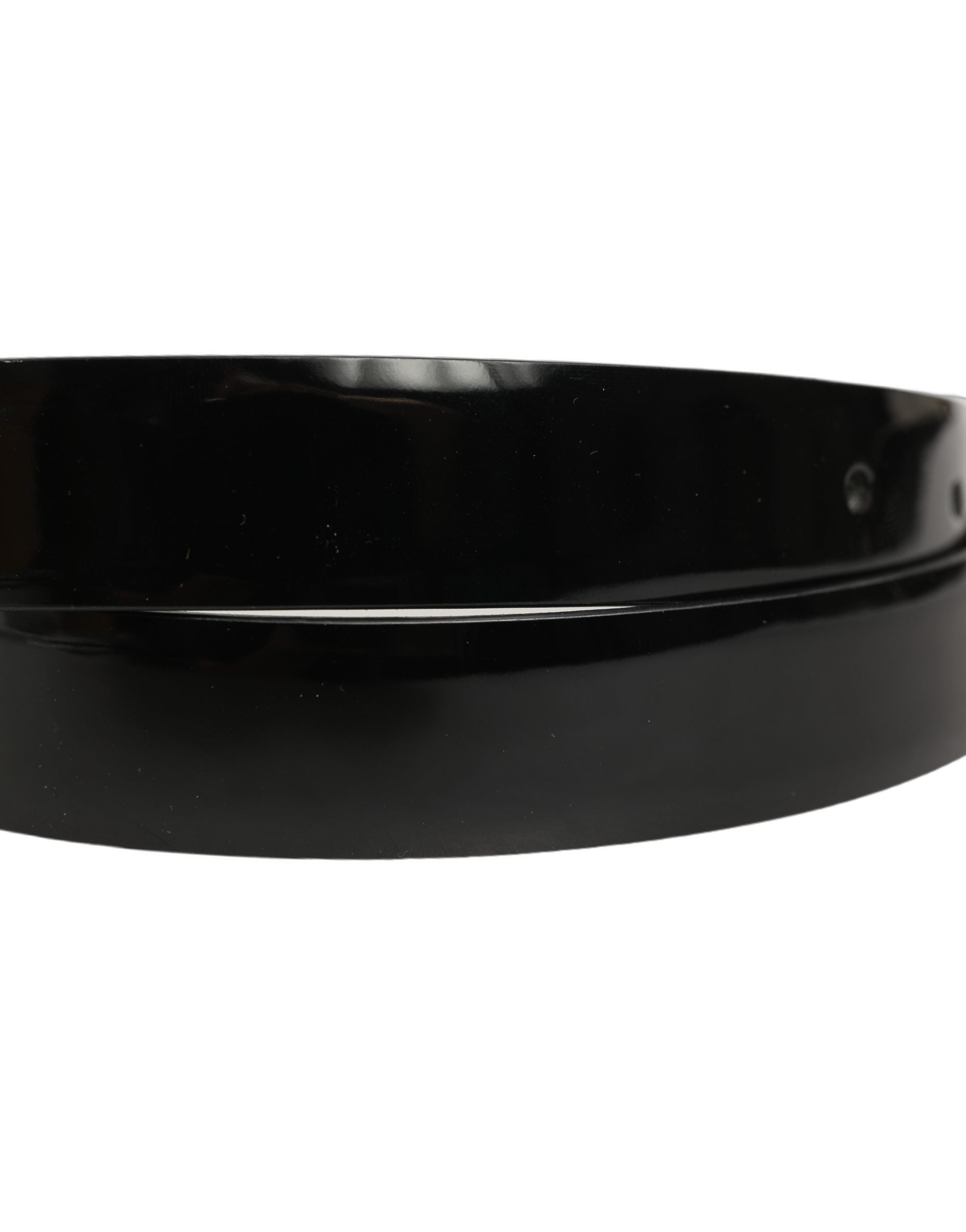 Dolce & Gabbana Leather with Gold-Tone Buckle Belt — Black, view 5