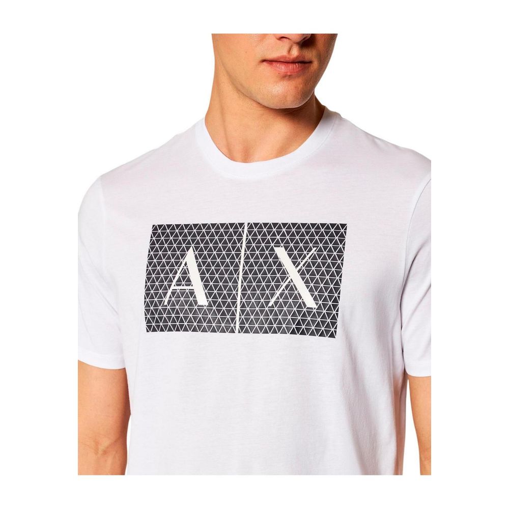 Armani Exchange Logo-Print Cotton T-Shirt — White, view 2