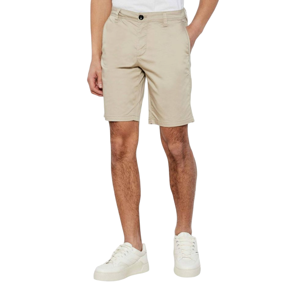 Armani Exchange Cotton-Blend Bermuda Shorts — Beige by Armani Exchange