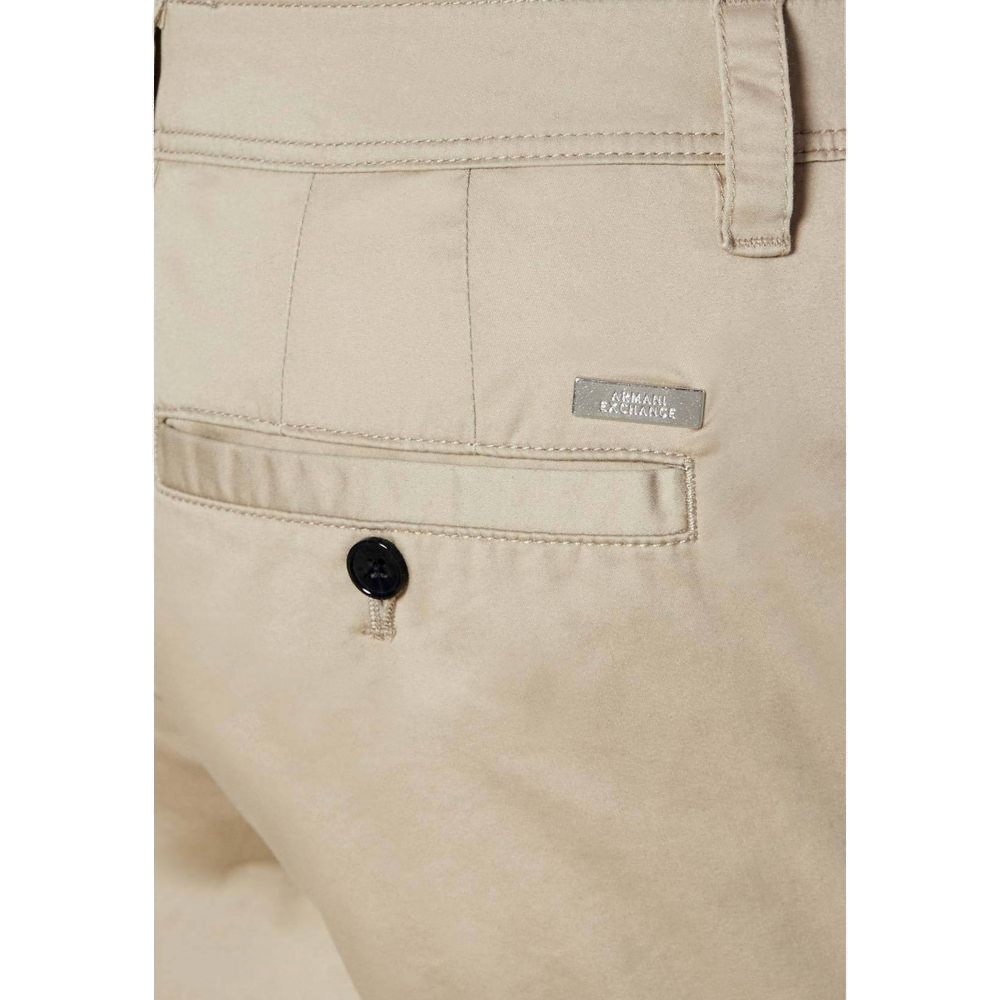 Armani Exchange Cotton-Blend Bermuda Shorts — Beige, view 2