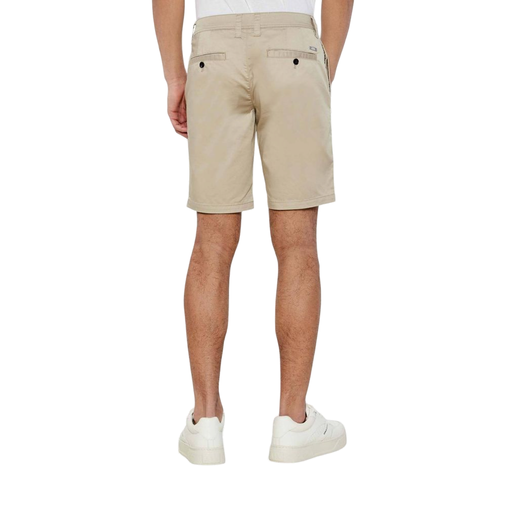 Armani Exchange Cotton-Blend Bermuda Shorts — Beige, view 3