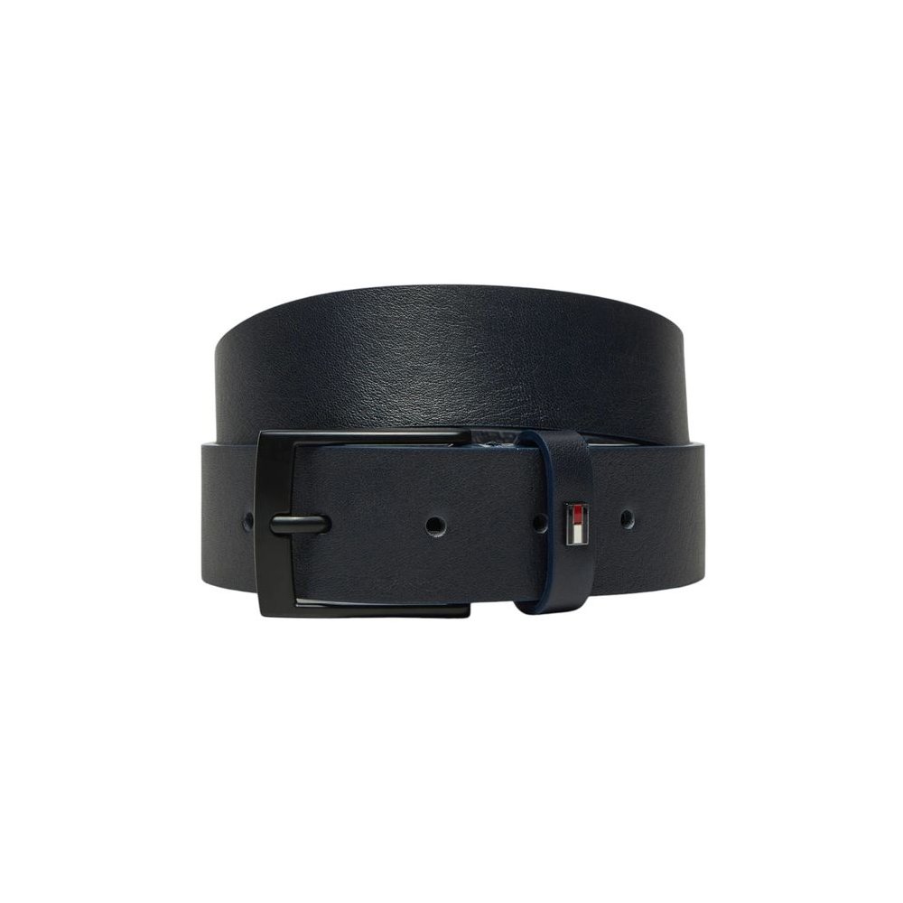 Tommy Hilfiger Cow Full Grain Leather Belt — Black by Tommy Hilfiger