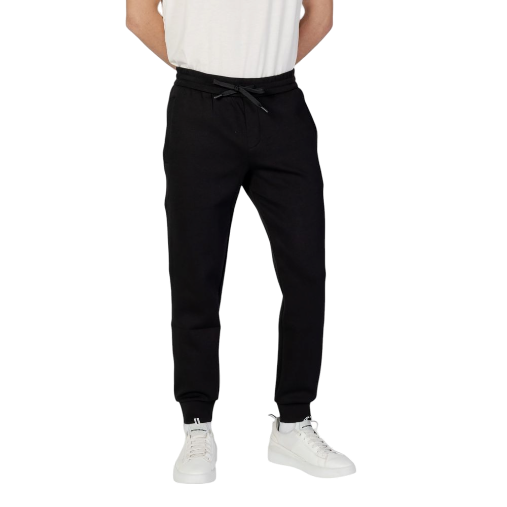 Armani Exchange Cotton-Blend Joggers — Black, view 2