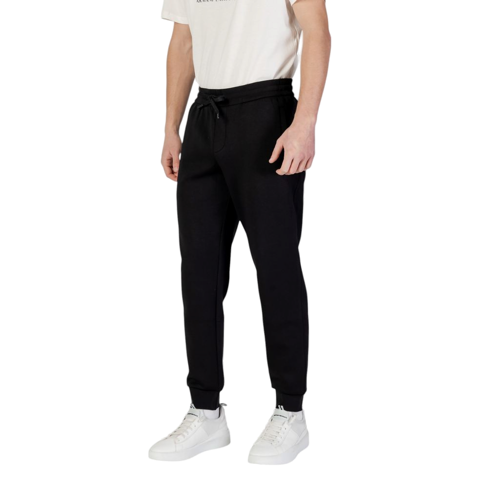 Armani Exchange Cotton-Blend Joggers — Black, view 3