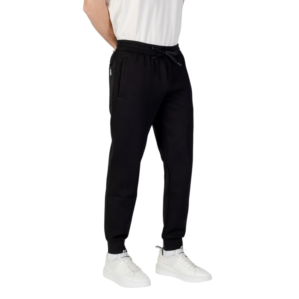 Armani Exchange Cotton-Blend Joggers — Black, view 4