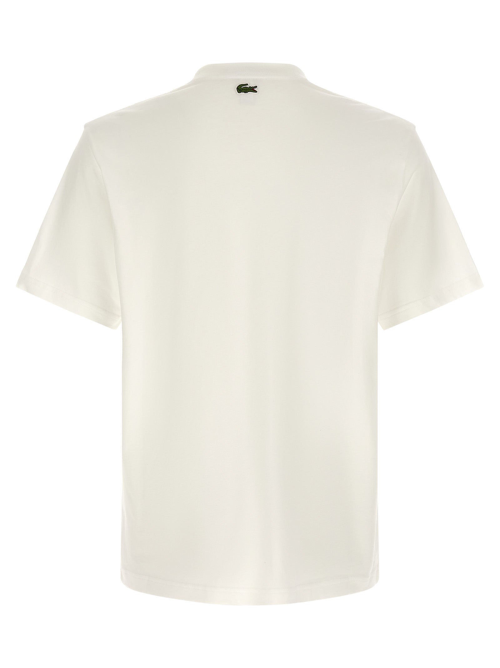 Lacoste Logo-Print Cotton T-Shirt — White, view 2