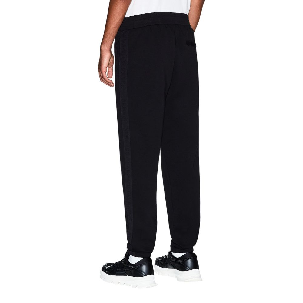 Armani Exchange Cotton-Blend Joggers — Black, view 2