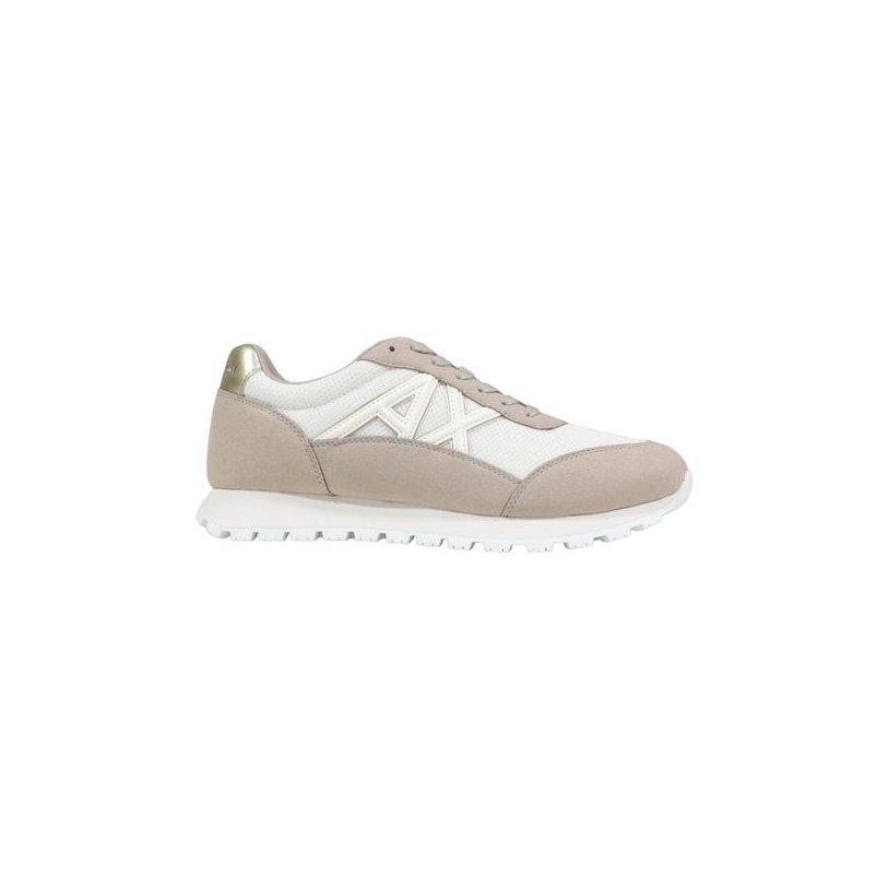 Armani Exchange Lightweight Polyester Sneakers — Beige by Armani Exchange