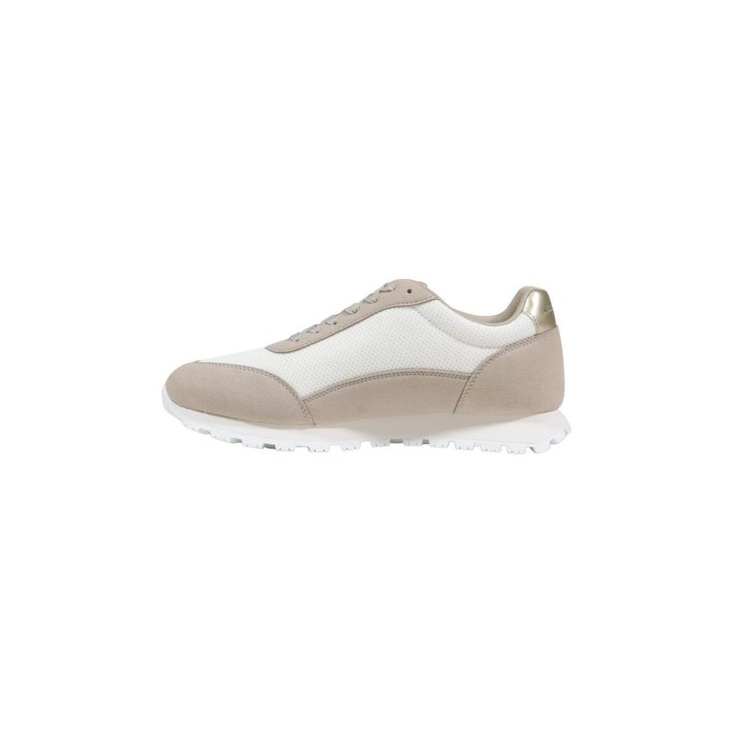 Armani Exchange Lightweight Polyester Sneakers — Beige, view 4