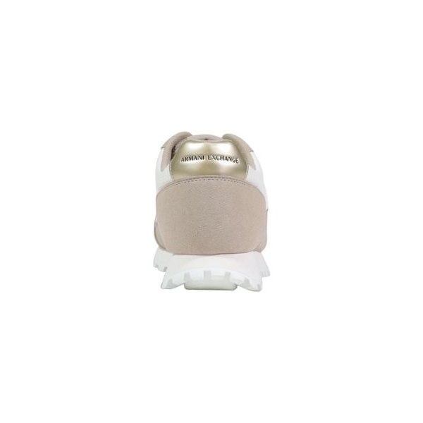 Armani Exchange Lightweight Polyester Sneakers — Beige, view 5