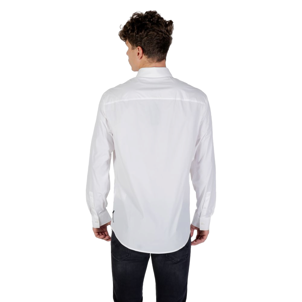 Armani Exchange Elastane Stretch Shirt — White, view 2