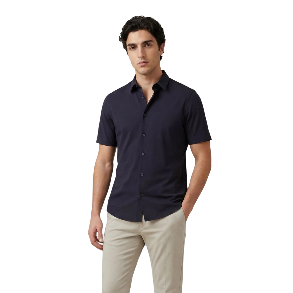 Armani Exchange Polyamide Shortsleeve Shirt — Navy by Armani Exchange