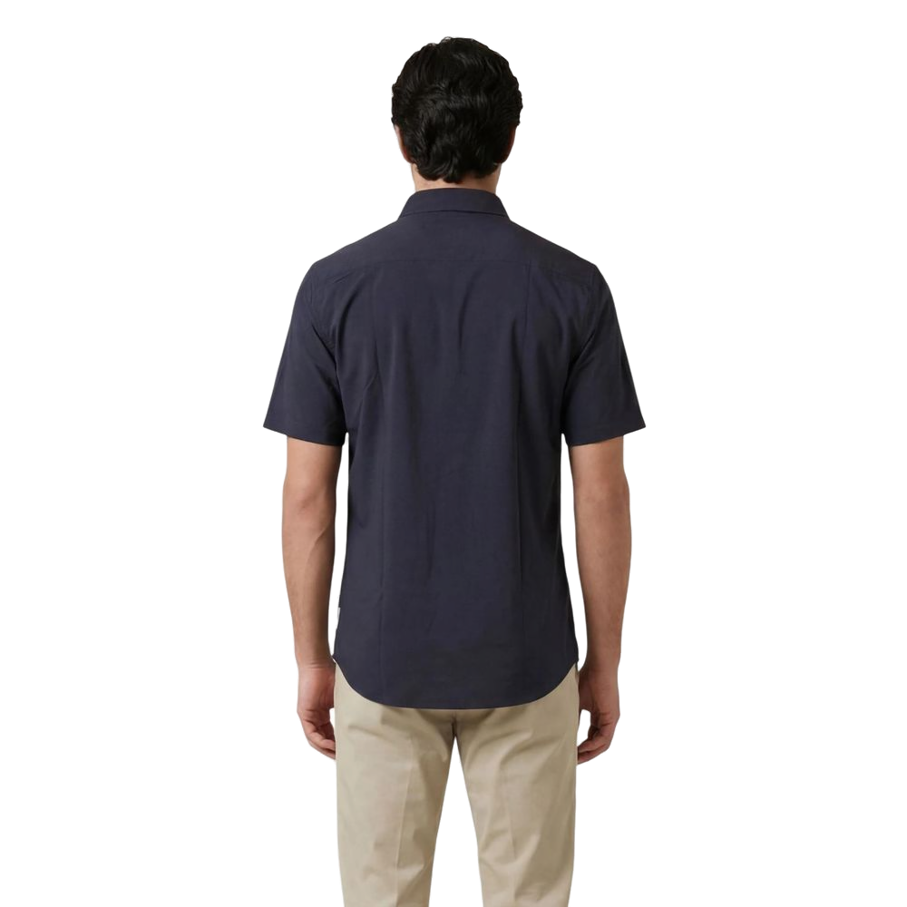 Armani Exchange Polyamide Shortsleeve Shirt — Navy, view 2