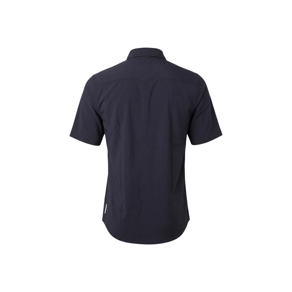 Armani Exchange Polyamide Shortsleeve Shirt — Navy, view 4