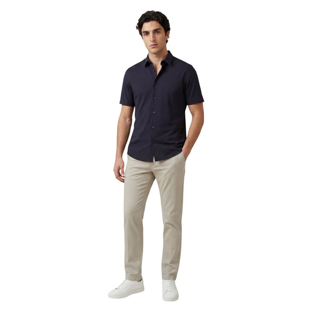Armani Exchange Polyamide Shortsleeve Shirt — Navy, view 5