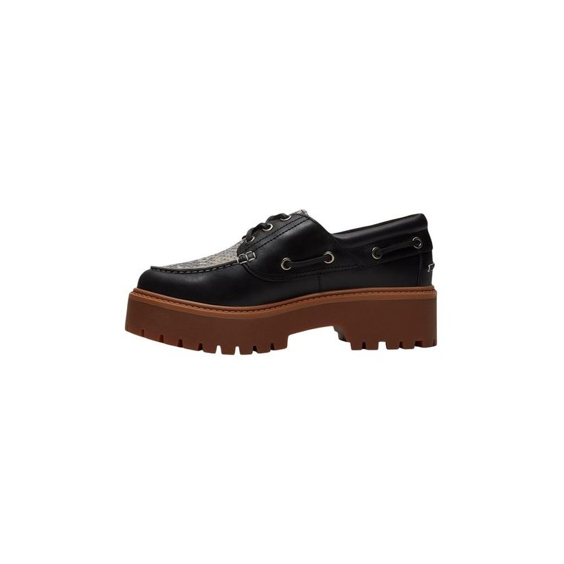 Timberland Leather Platform Loafer — Black, view 4