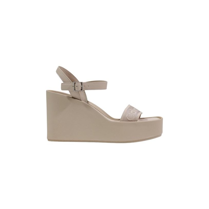 Calvin Klein Wedge Platform Sandal — Beige by Calvin Klein