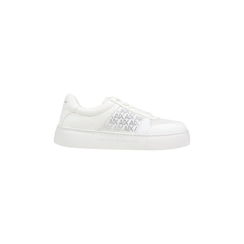 Armani Exchange Logo-Embroidered Polyamide Sneaker — White - EU40/US10 by Armani Exchange