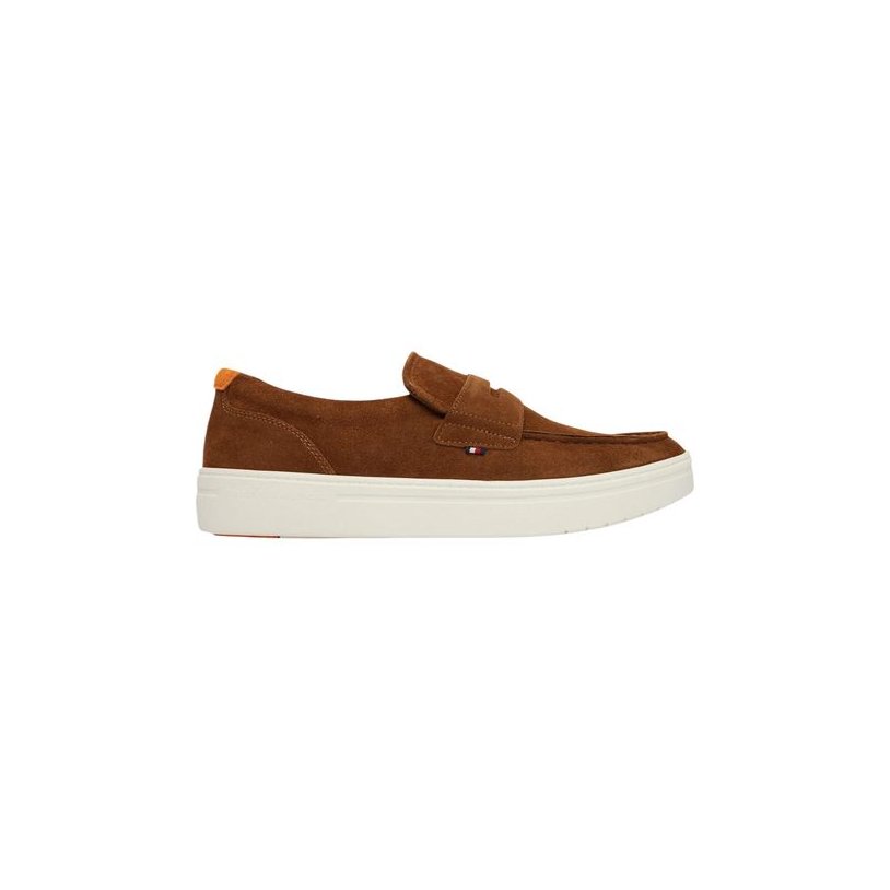 Tommy Hilfiger Suede Slip-On Loafer — Brown by Tommy Hilfiger