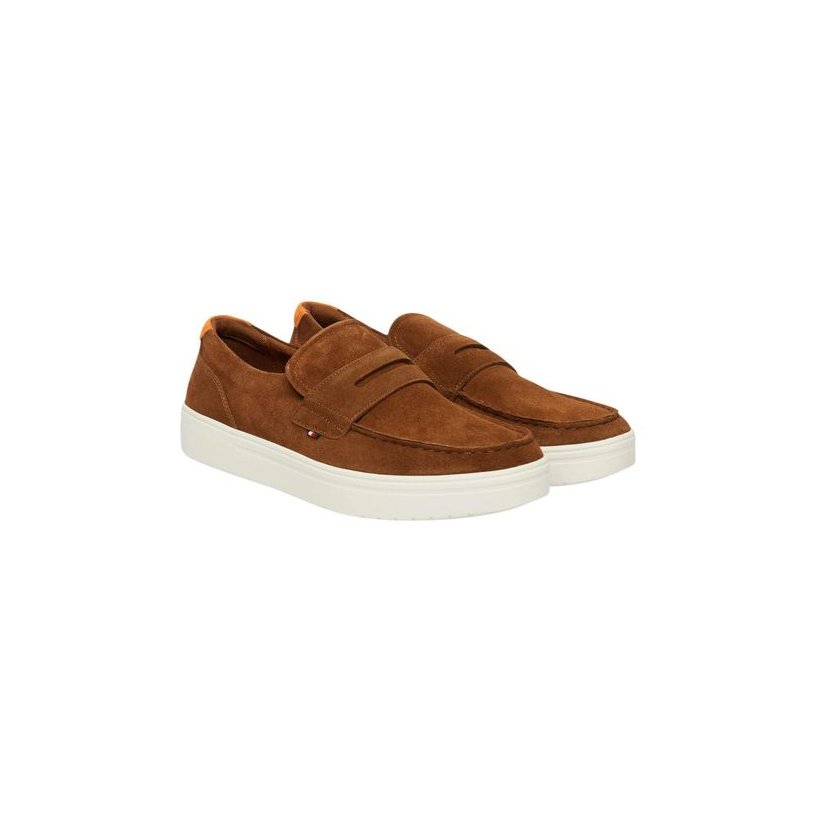 Tommy Hilfiger Suede Slip-On Loafer — Brown, view 2