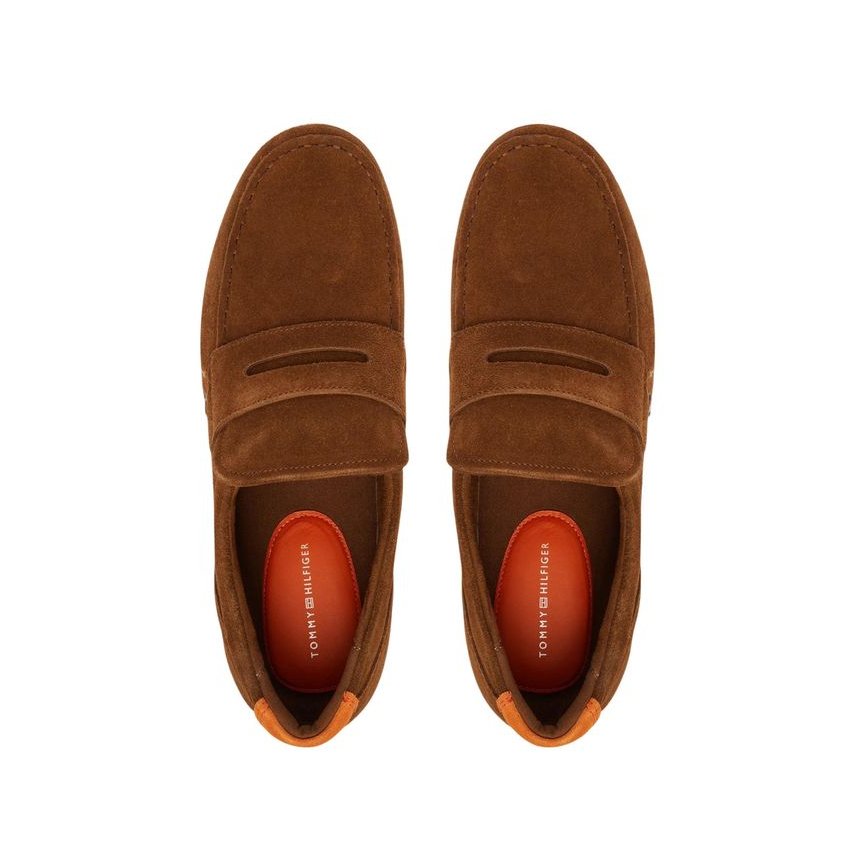Tommy Hilfiger Suede Slip-On Loafer — Brown, view 5