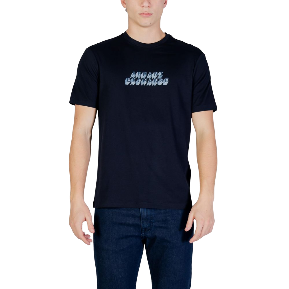 Armani Exchange Logo-Printed Cotton T-Shirt — Black by Armani Exchange